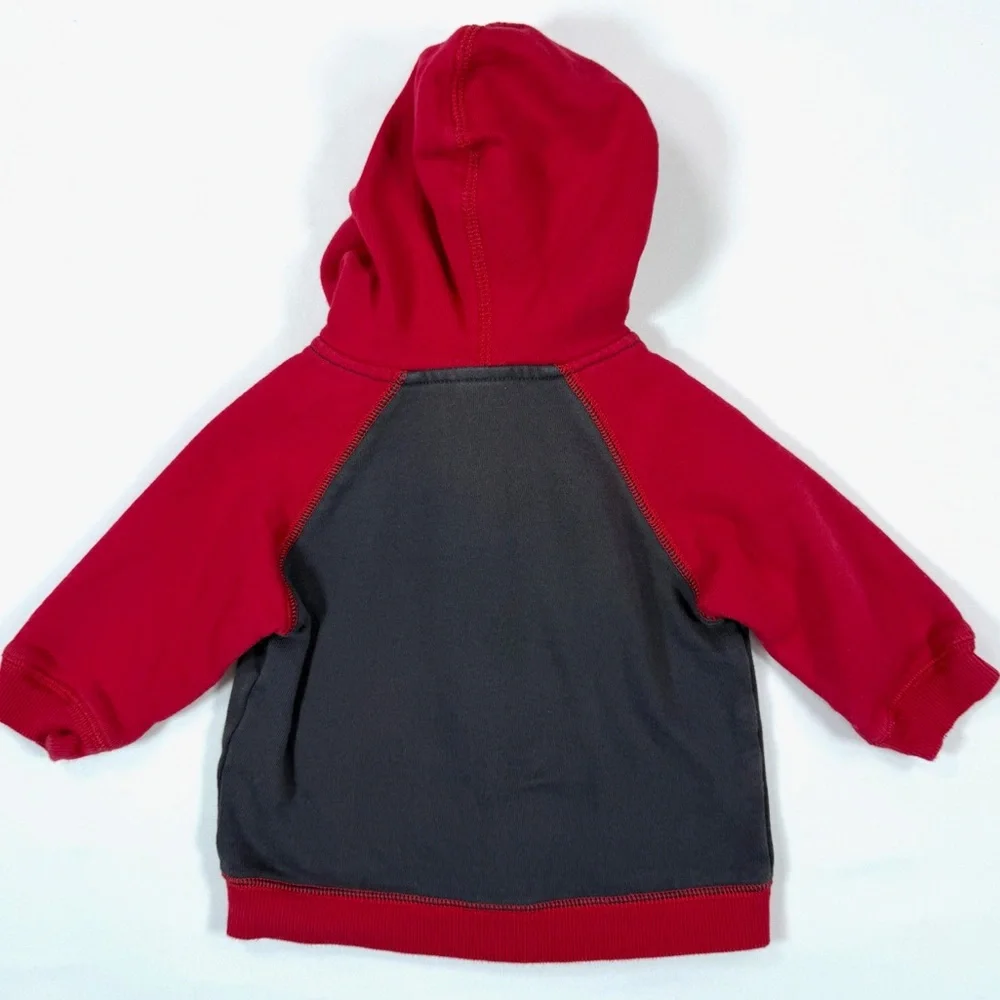 GYMBOREE Baby Boys’ Red‎ Baseball Pocket Slugger Raglan Full Zip Hoodie 6-12M